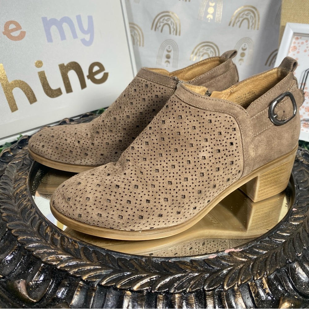 Sonoma Brown Perforated Ankle Booties